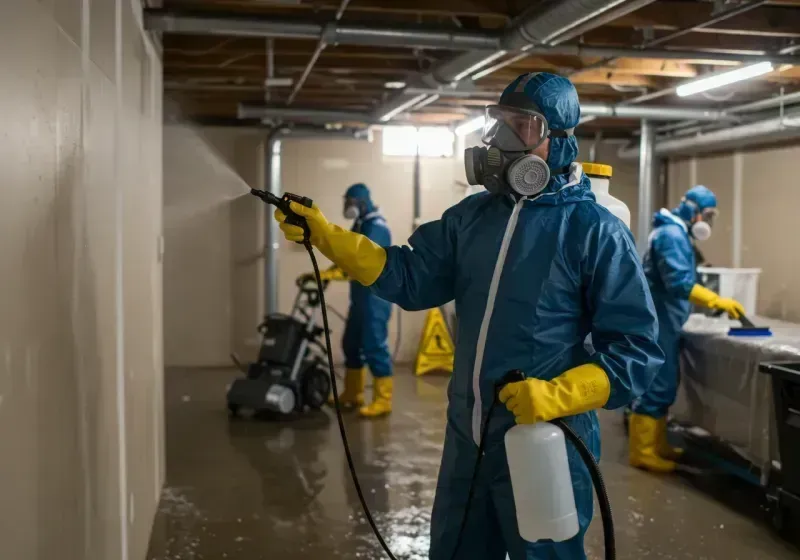 Basement Sanitization and Antimicrobial Treatment process in Harlem, GA